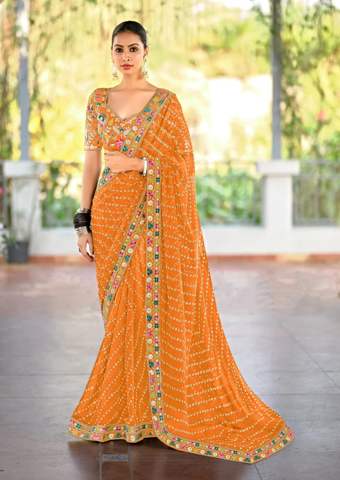 Lisha By Stavan Heavy Georgette Designer Wear Saree Suppliers In India